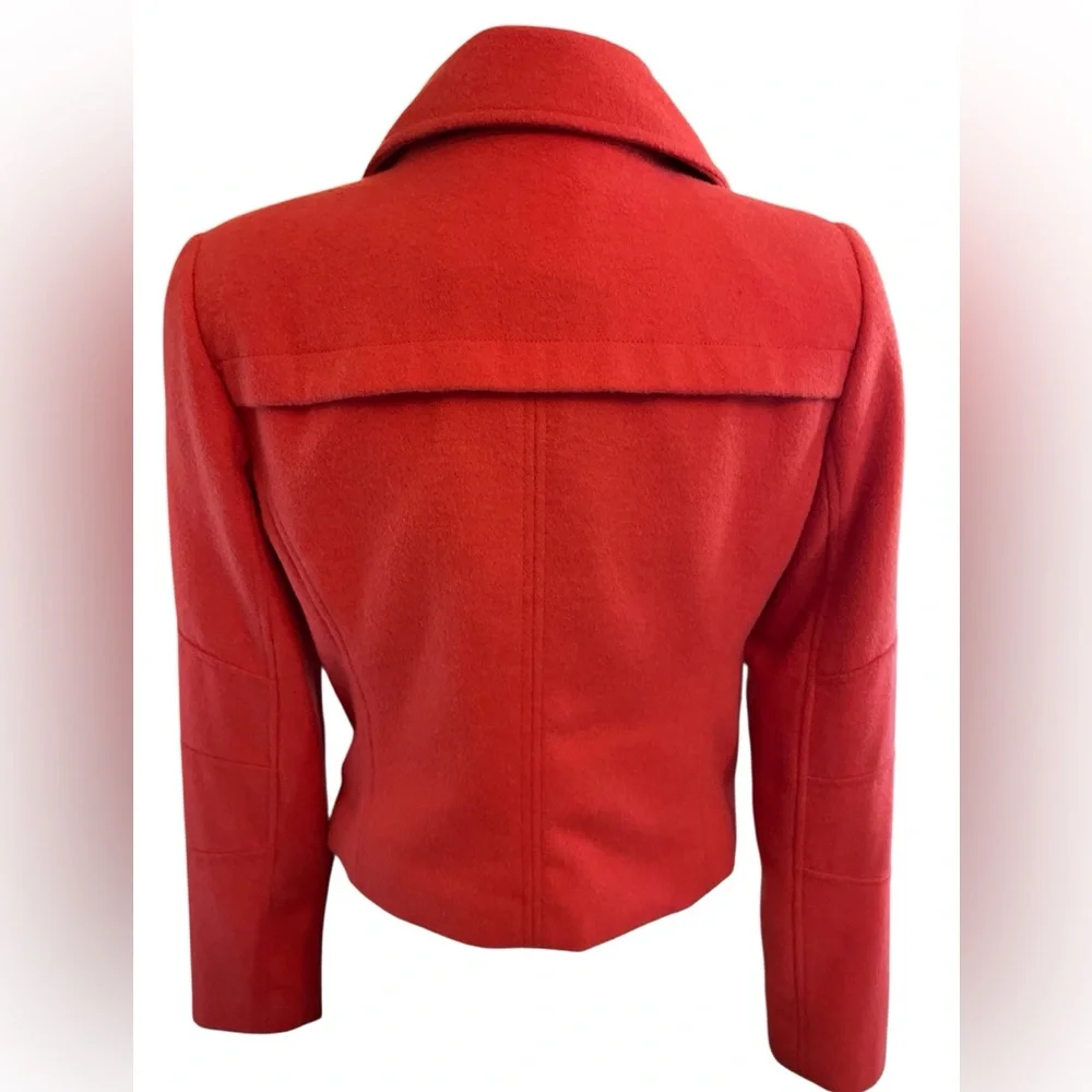 The Limited Orange Crop Wool Blend Double breast Pea Coat w/Gold Buttons Size S